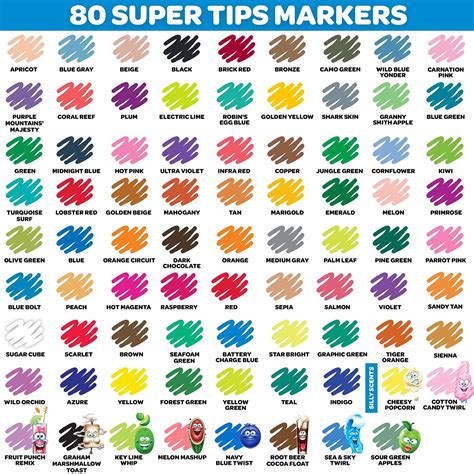 crayola markers 100|crayola markers color chart.